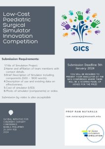GICS V Low-Cost Surgical Simulator Competition – Deadline 5 Janaury 2024